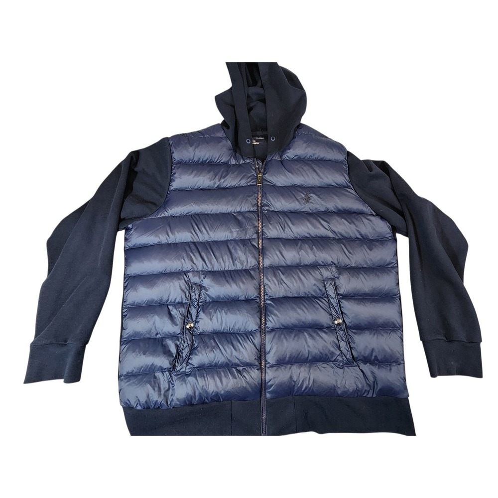 Polo Ralph Lauren Performance Hybrid Puffer Mens XL Navy Blue Zip Jacket down